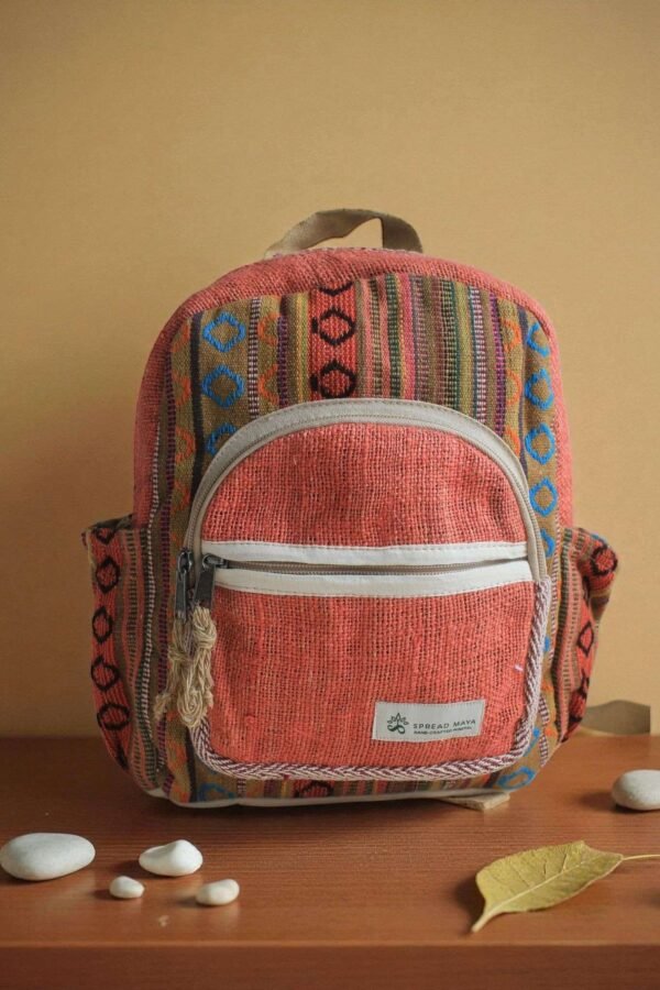 Namaste Mini Hemp Backpack - Ethically Made in Nepal - Image 7