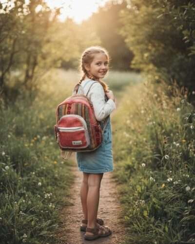 Namaste Mini Hemp Backpack - Ethically Made in Nepal - Image 2