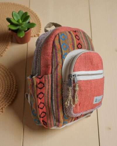 Namaste Mini Hemp Backpack - Ethically Made in Nepal - Image 9