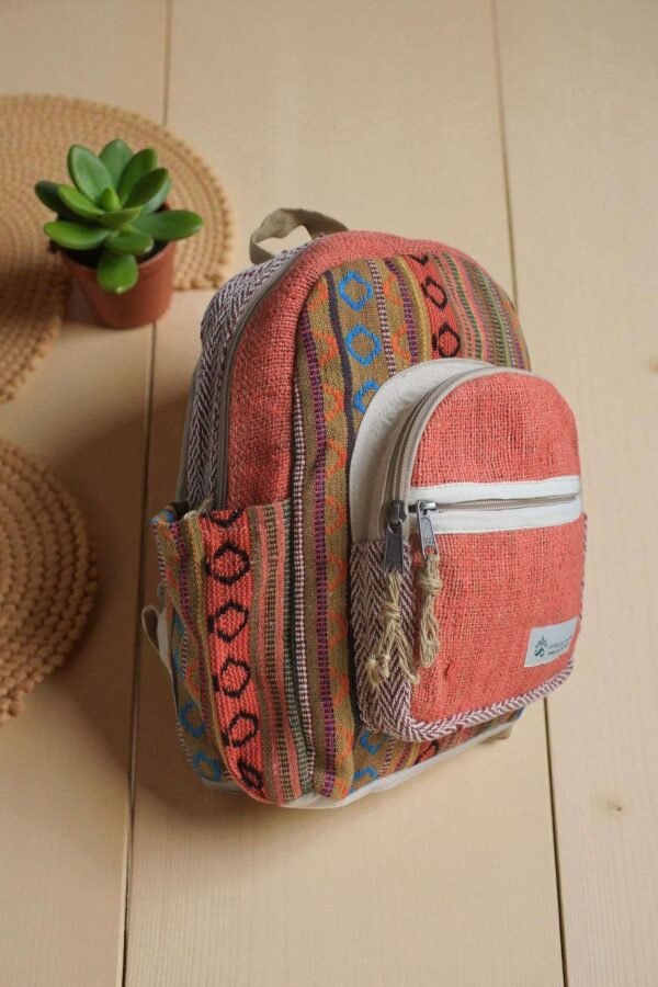 Namaste Mini Hemp Backpack - Ethically Made in Nepal - Image 9