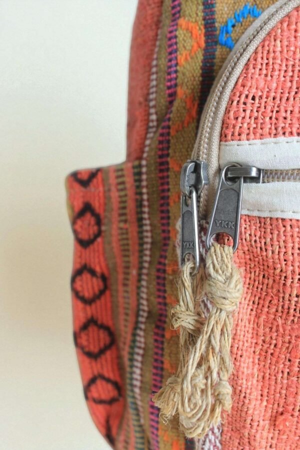 Namaste Mini Hemp Backpack - Ethically Made in Nepal - Image 10