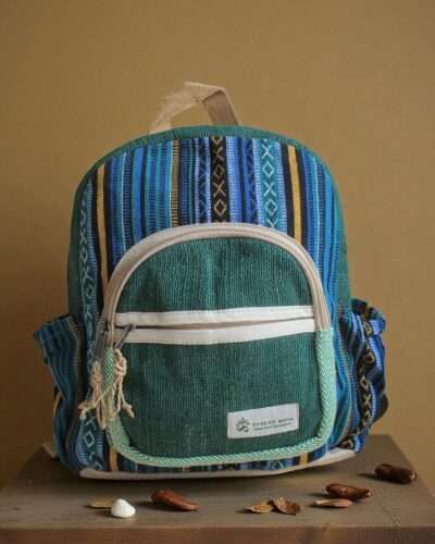 hemp mini backpack on a table