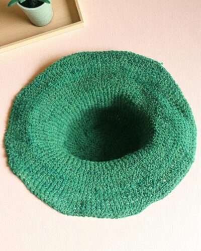 Sage Green Crochet Hat - Adjustable Copper Wire Brim - Made from 100% Hemp - Image 3
