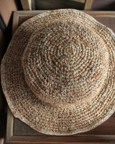 Simple Beige Crochet Hat - Image 4