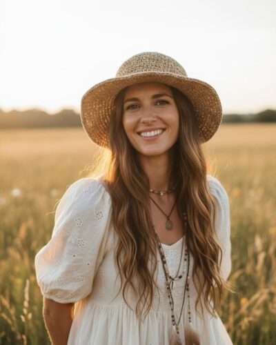 Simple Beige Crochet Hat