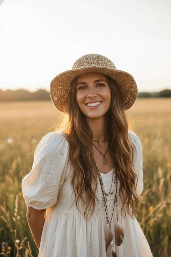Simple Beige Crochet Hat