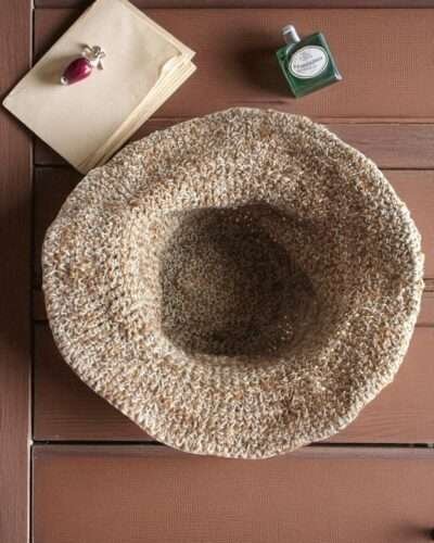 Simple Beige Crochet Hat - Image 3