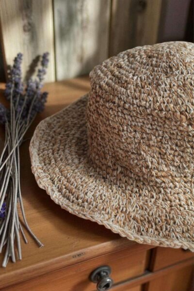 Simple Beige Crochet Hat - Image 5