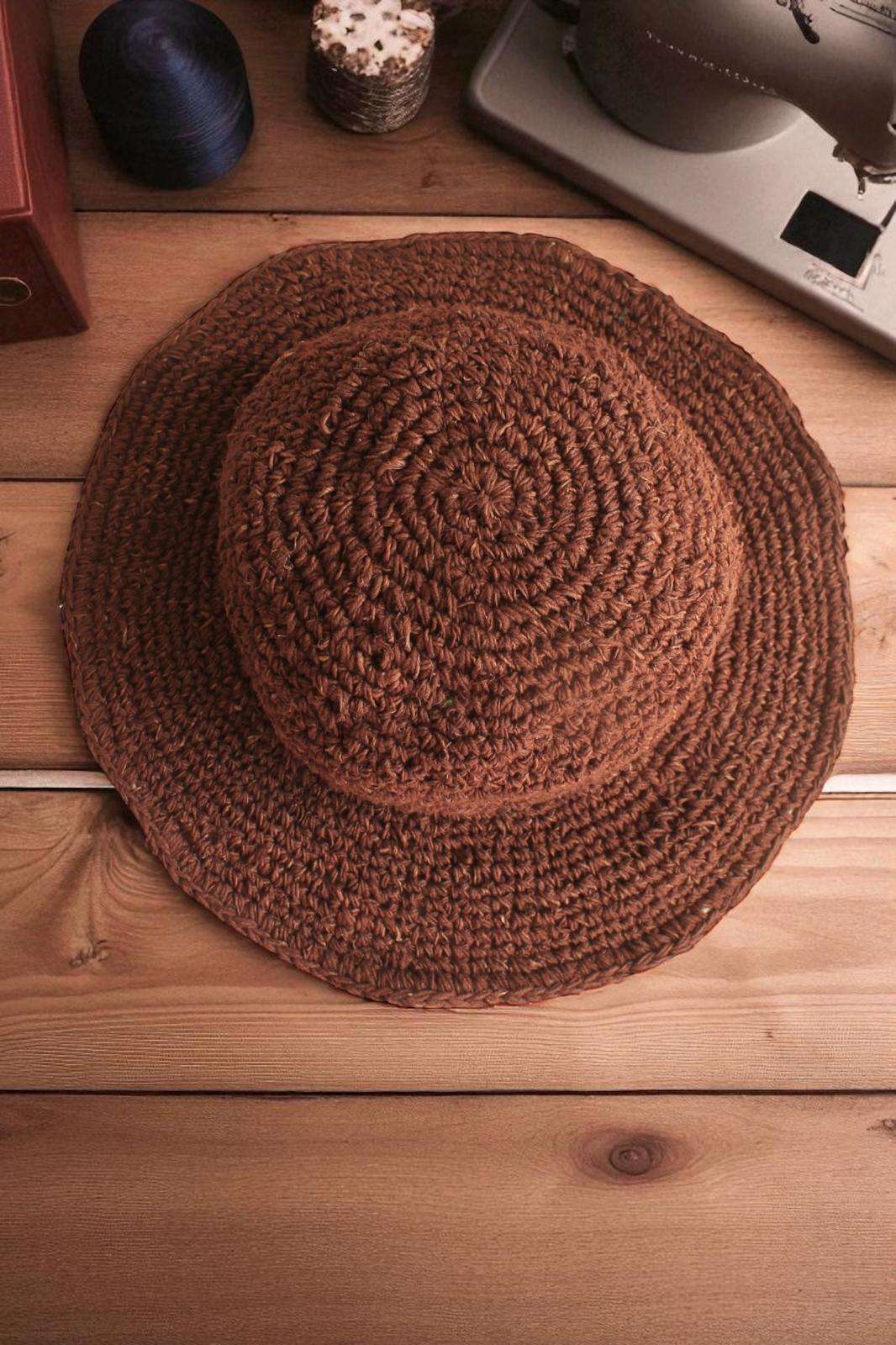 top view highlighting crochet texture