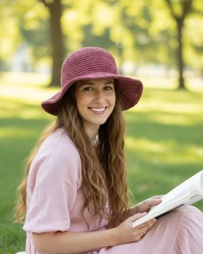 Solid Pink Crochet Hat