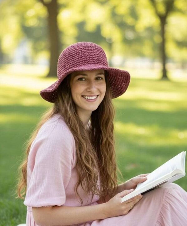 Solid Pink Crochet Hat