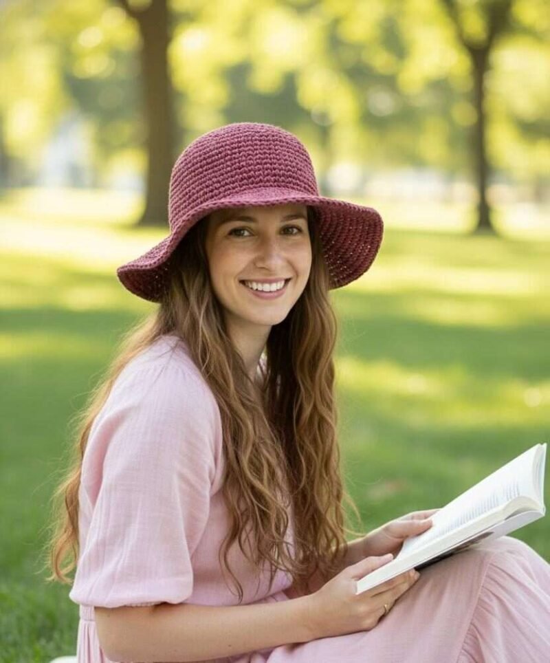 Solid Pink Crochet Hat