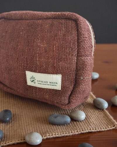 Hemp Travel Pouch: Brown - Image 5