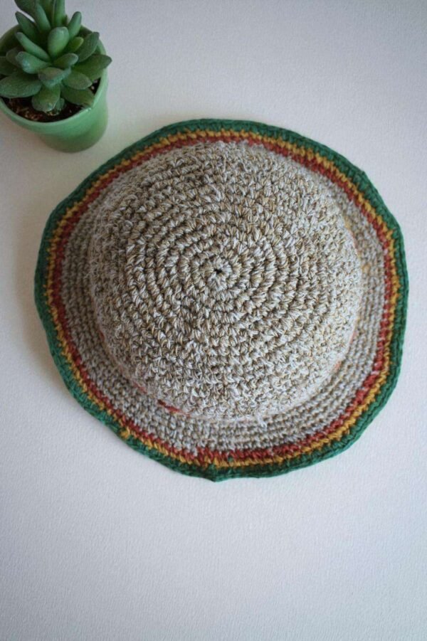Festival Crochet Hat with Wide Brim - Naturally UV Protective Summer Hat - Image 4