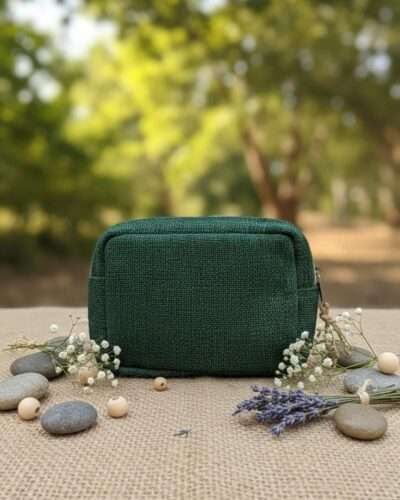 Hemp Travel Pouch – Green - Image 2
