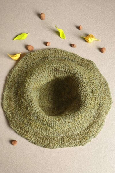 Olive Green Crochet Hat - Image 2