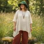 Sage Green Crochet Hat - Adjustable Copper Wire Brim - Made from 100% Hemp
