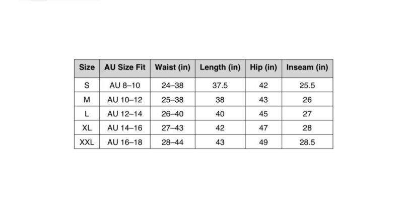 hemp trousers size measurements