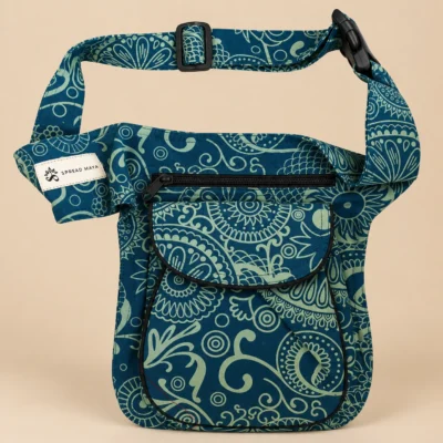 Korra Bum Bag - Teal - Unisex Cotton Bum Bag