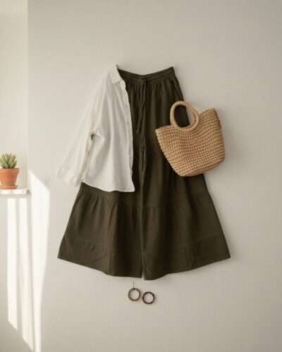 EverEase Cotton Wide-Leg Trousers - Image 4