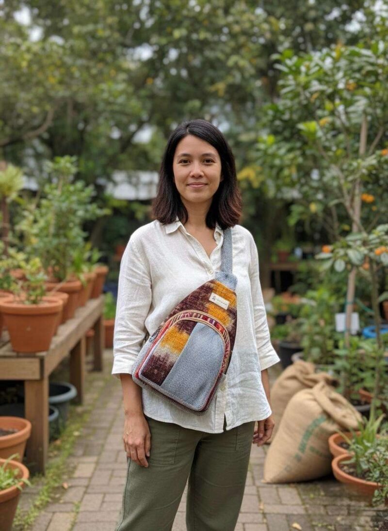 Hemp Sling Bag – Sustainable, Ethical & Handmade - Image 10