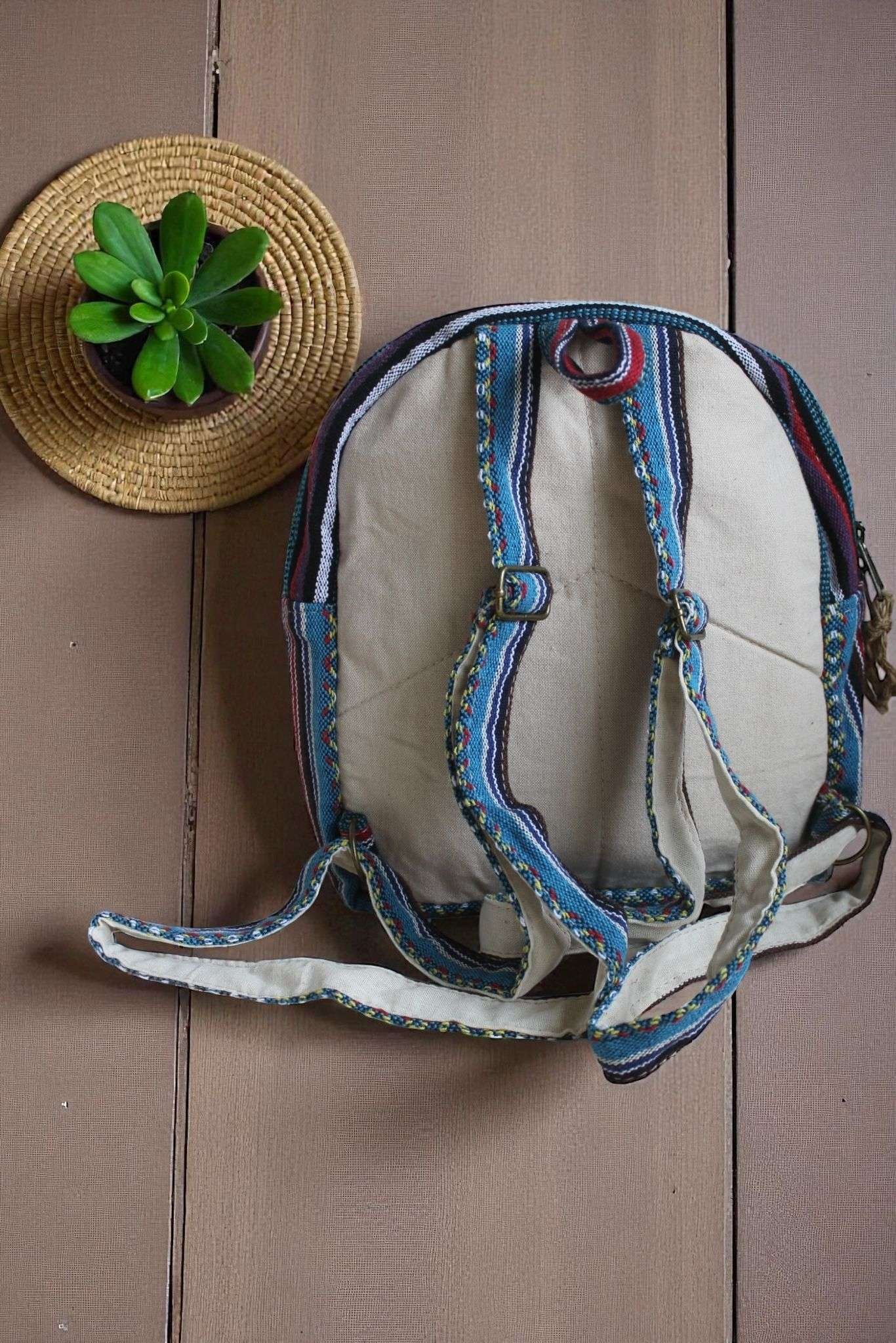 ecospirit mini backpack lakeside blue back