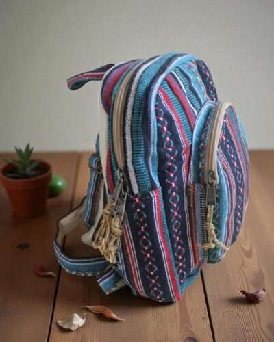 ecospirit mini backpack lakeside blue side