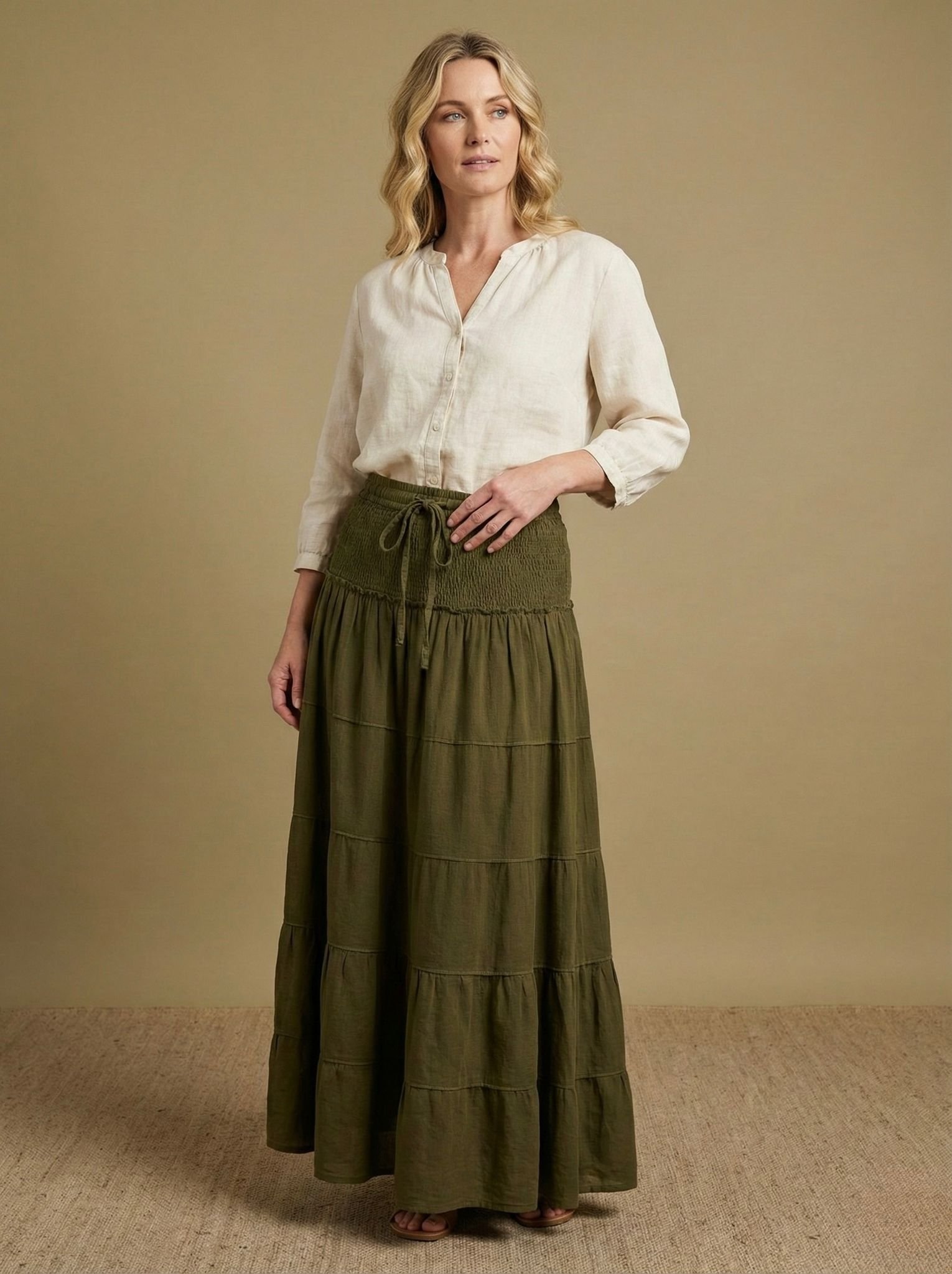 Himalayan-2-in-1-Covertible-Cotton-Skirt-Dress-Green-
