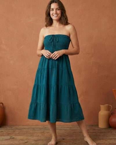 Himalayan-2-in-1-Covertible-Cotton-Skirt-Dress-Teal