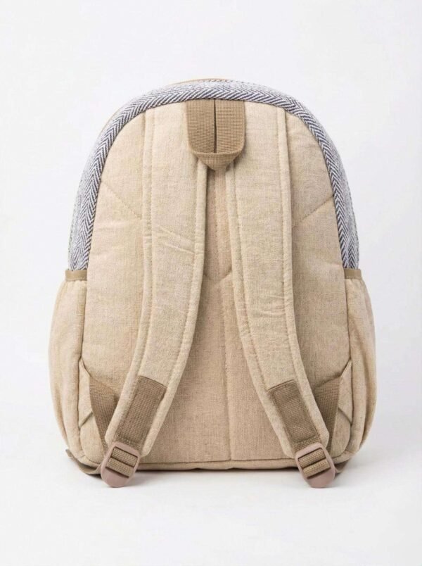 hemp backpack back in plain background