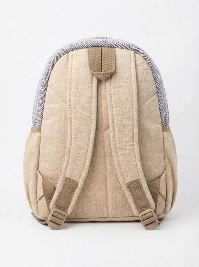 hemp backpack back in plain background