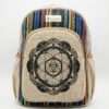 flower of life printed hemp backpack by spread maya