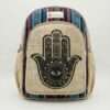 hamsa print hemp backpack