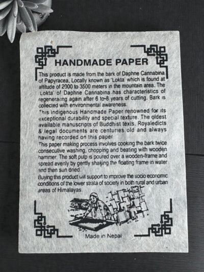 Lokta Hemp Journal - 15x12 cm - Handcrafted in Nepal - Image 2