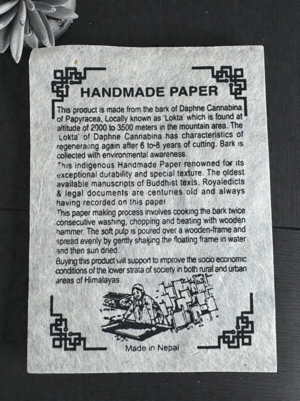 Lokta Hemp Journal - 15x12 cm - Handcrafted in Nepal - Image 2