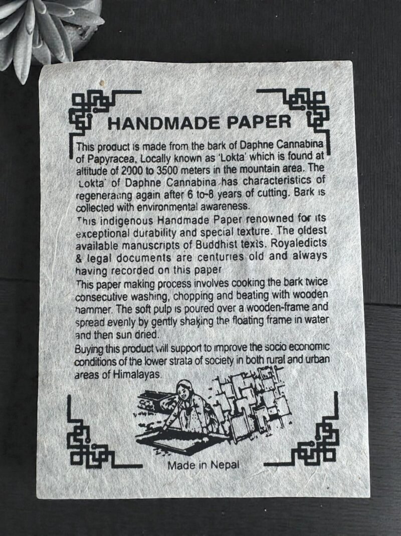Alternative view of Lokta Hemp Journal - 15x12 cm - Handcrafted in Nepal