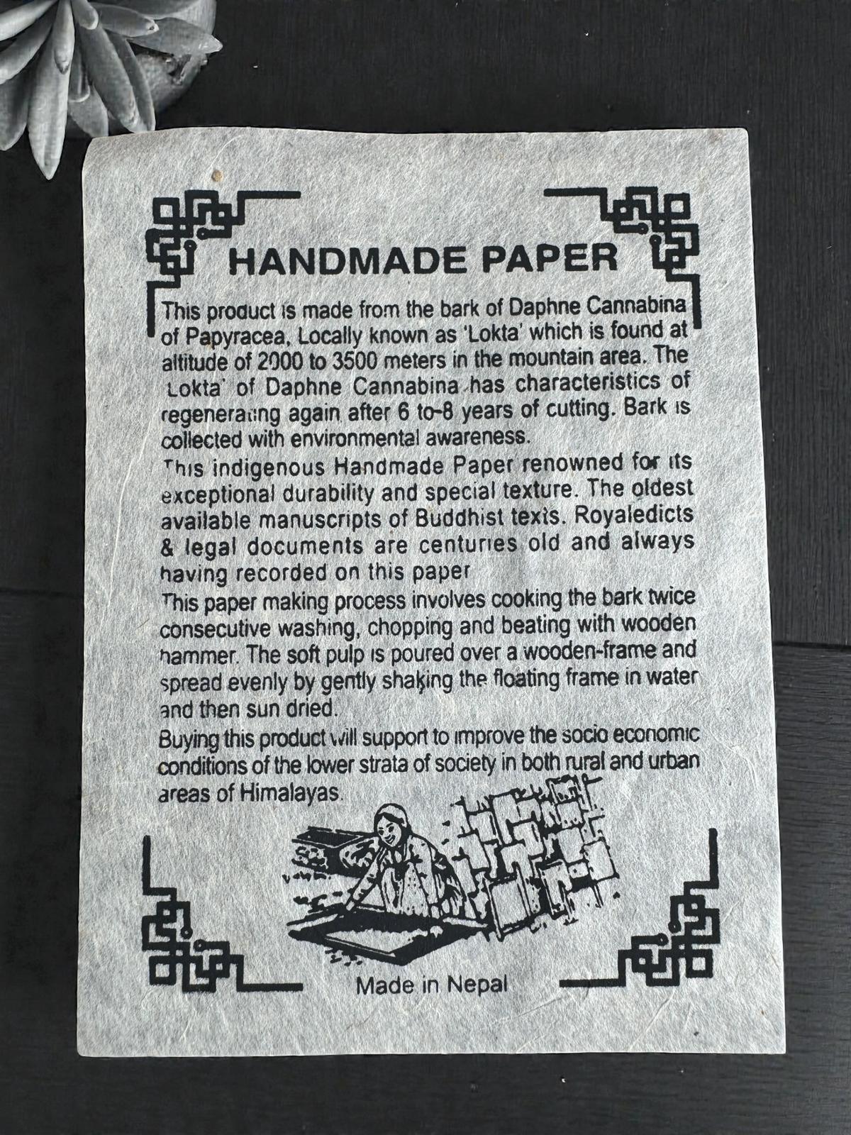 Lokta Hemp Journal - 15x12 cm - Handcrafted in Nepal - Image 2