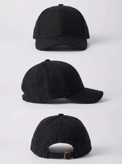 Hemp cap black in collage