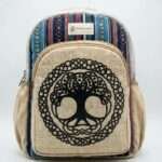 Tree of Life Print Hemp Backpack