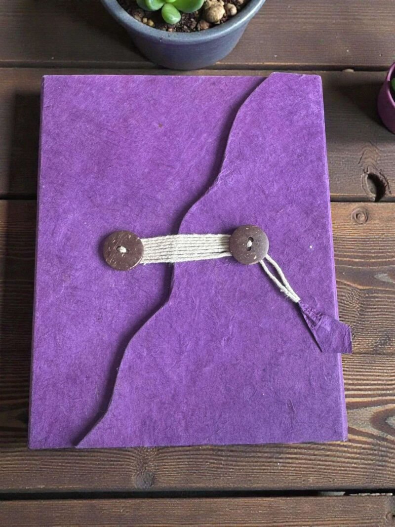 Wave Lokta Diary Made from Real Dried Leaves - Nepal