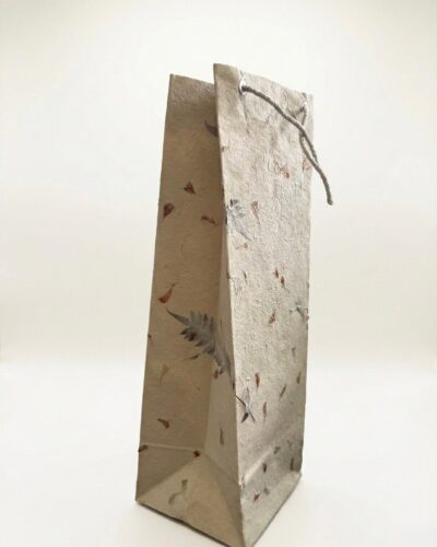 Handmade Lokta Paper Wine Bag - Image 2