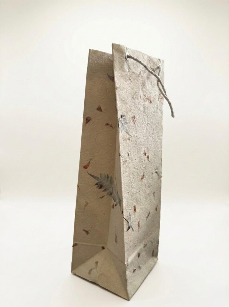 Alternative view of Handmade Lokta Paper Wine Bag