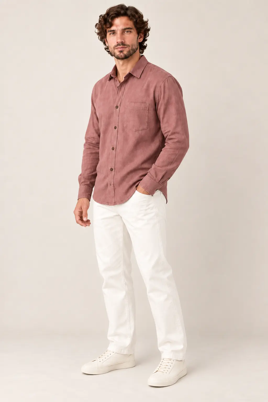 spreadmaya hemp full sleeve shirt side pose