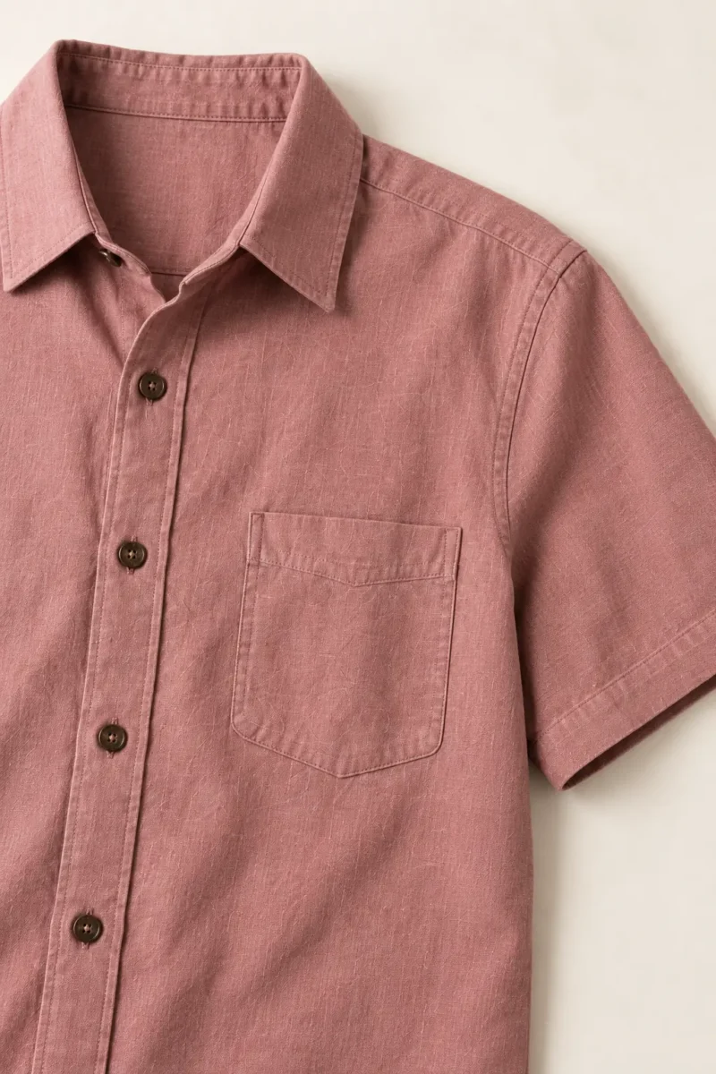 hemp half shirt details
