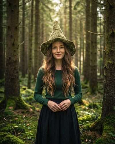 HempWitchery Crochet Hat: Green
