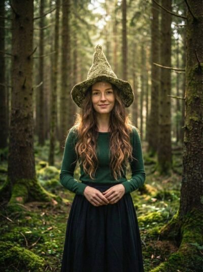 HempWitchery Crochet Hat: Green