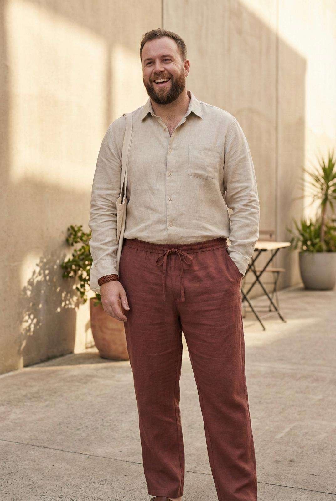 Men’s Hemp Pant with DrawString for Sun Protection - Image 4