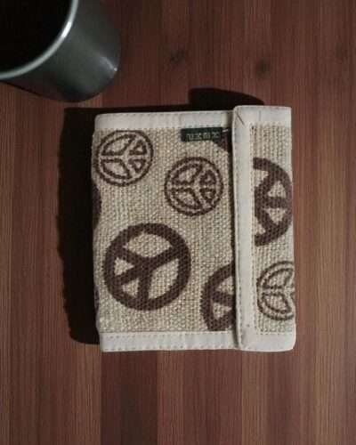 peace print front on table