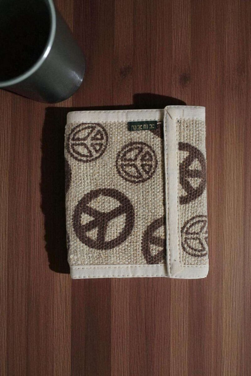 peace print front on table