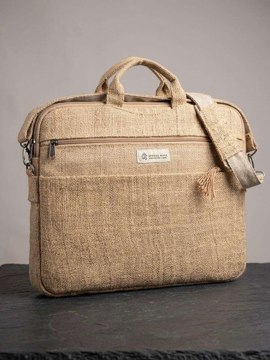 handmade Hemp laptop bag